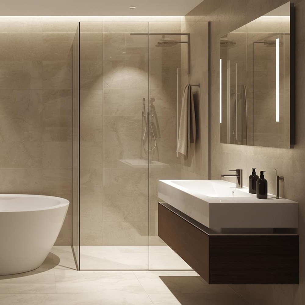 A modern bathroom